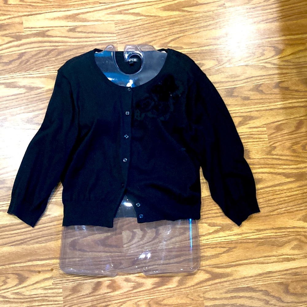 Black cardigan